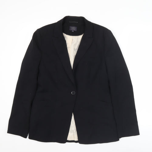 Marks and Spencer Women Black Size 10 Blazer Jacket Workwear