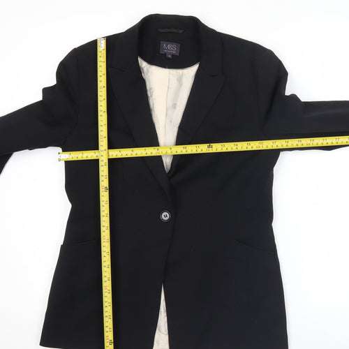 Marks and Spencer Women Black Size 10 Blazer Jacket Workwear