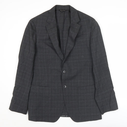 Banana Republic Men’s Grey Check 38R Blazer Jacket Formal