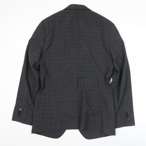 Banana Republic Men’s Grey Check 38R Blazer Jacket Formal