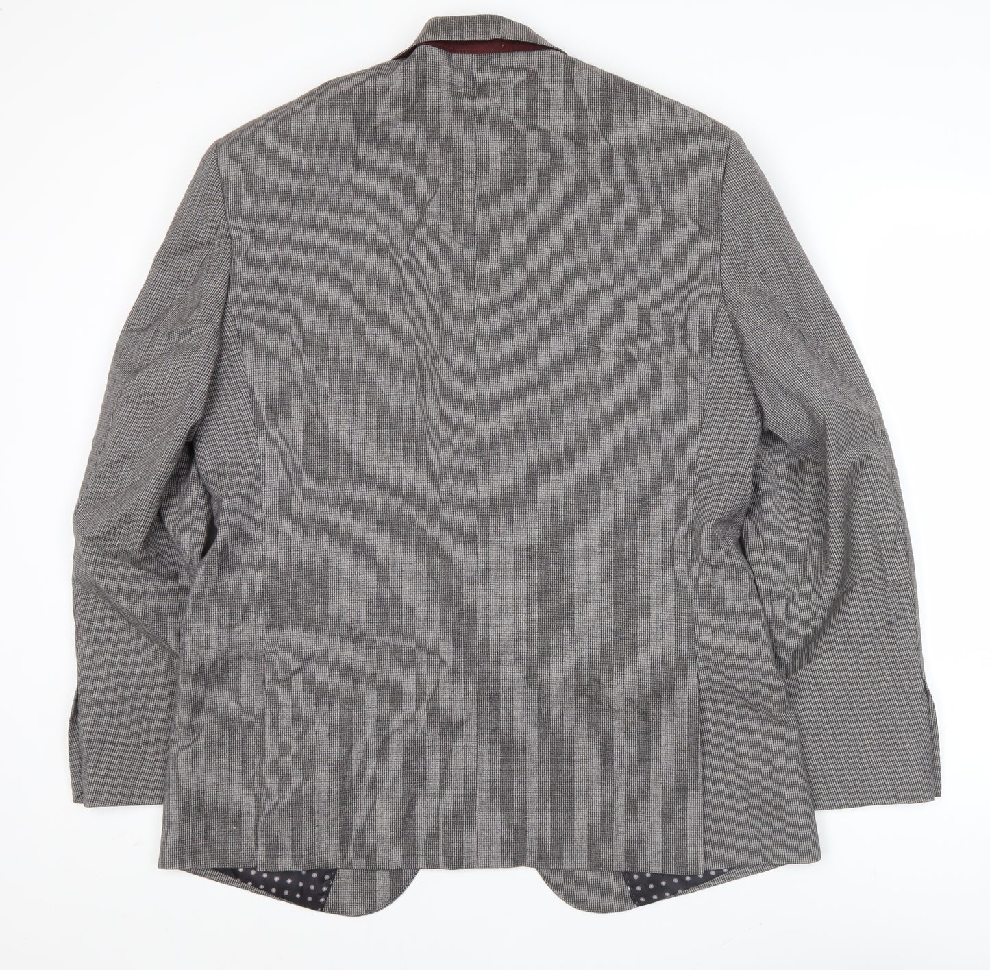 Skopes Men's Grey Check Wool Blazer 40R Slim Fit Jacket