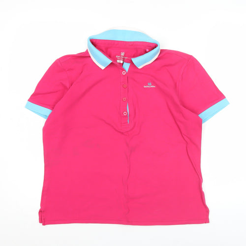 Catmandoo Womens Pink Polo Shirt M Short Sleeve Cotton Blend