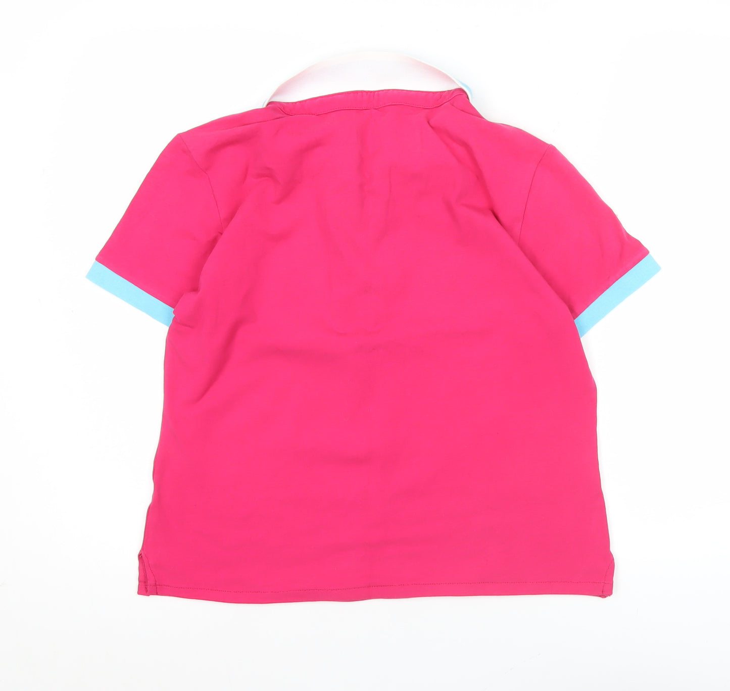 Catmandoo Womens Pink Polo Shirt M Short Sleeve Cotton Blend