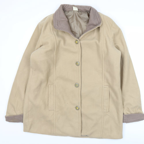 Gabriella Vicenza Womens Beige Coat Size 16/18 Classic Overcoat