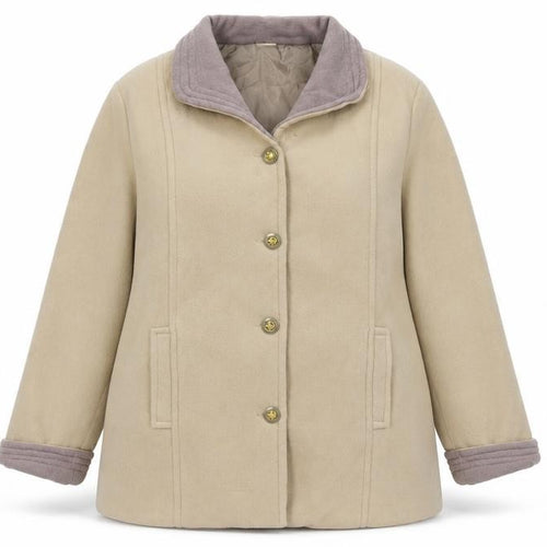 Gabriella Vicenza Womens Beige Coat Size 16/18 Classic Overcoat