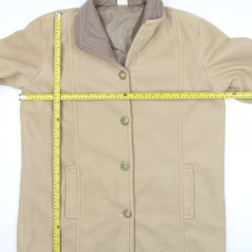 Gabriella Vicenza Womens Beige Coat Size 16/18 Classic Overcoat