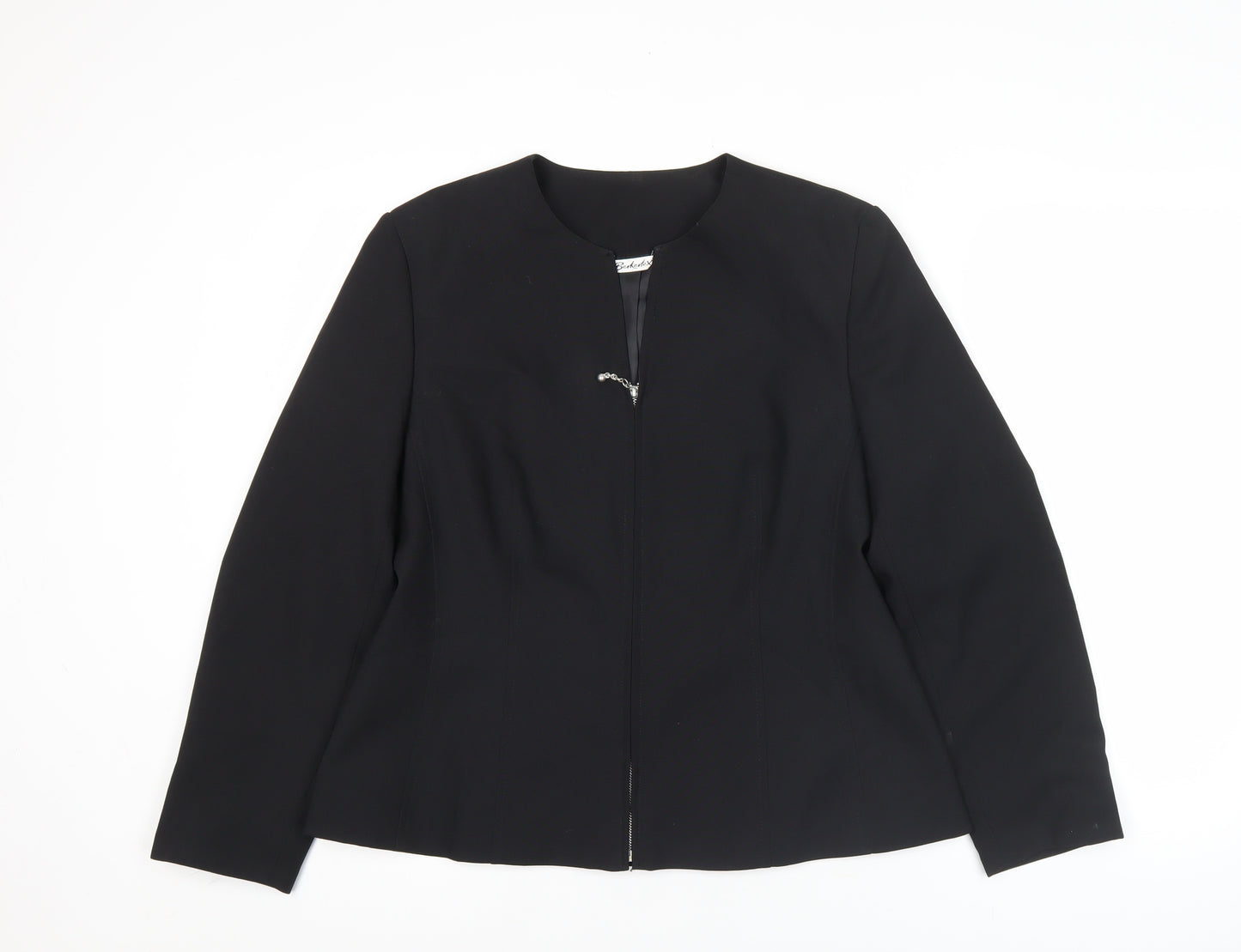 Berkertx Womens Black Size 12 Tailored Suit Jacket Work Business Formal