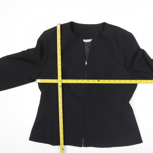 Berkertx Womens Black Size 12 Tailored Suit Jacket Work Business Formal