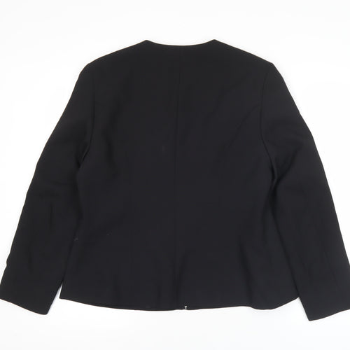 Berkertx Womens Black Size 12 Tailored Suit Jacket Work Business Formal