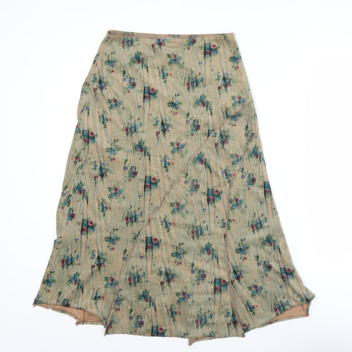 Marks and Spencer Women’s Beige Floral Wrap Midi Skirt Size 8