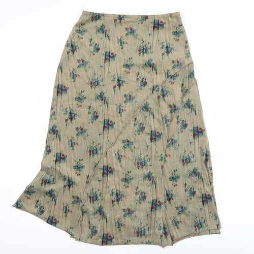 Marks and Spencer Women’s Beige Floral Wrap Midi Skirt Size 8