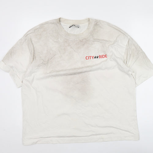 ProJeva Men's White Medium City Ride Rodeo Graphic T-Shirt