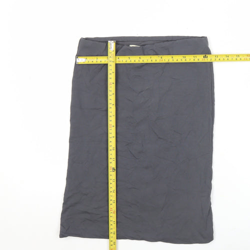 Oasis Women’s Grey Pencil Skirt Size S Stretch Viscose Work Casual