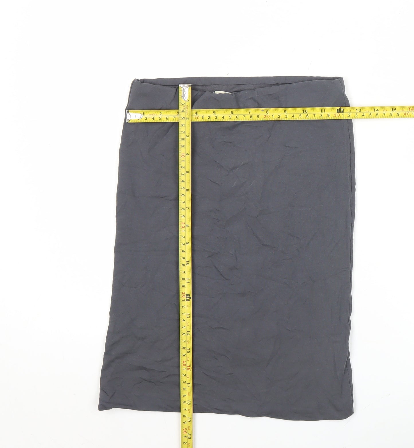 Oasis Women’s Grey Pencil Skirt Size S Stretch Viscose Work Casual