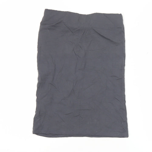 Oasis Women’s Grey Pencil Skirt Size S Stretch Viscose Work Casual