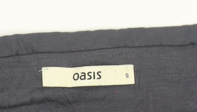 Oasis Women’s Grey Pencil Skirt Size S Stretch Viscose Work Casual