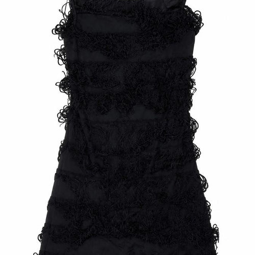Vero Moda Womens Black M Bodycon Fringe Strapless Mini Dress