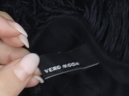 Vero Moda Womens Black M Bodycon Fringe Strapless Mini Dress