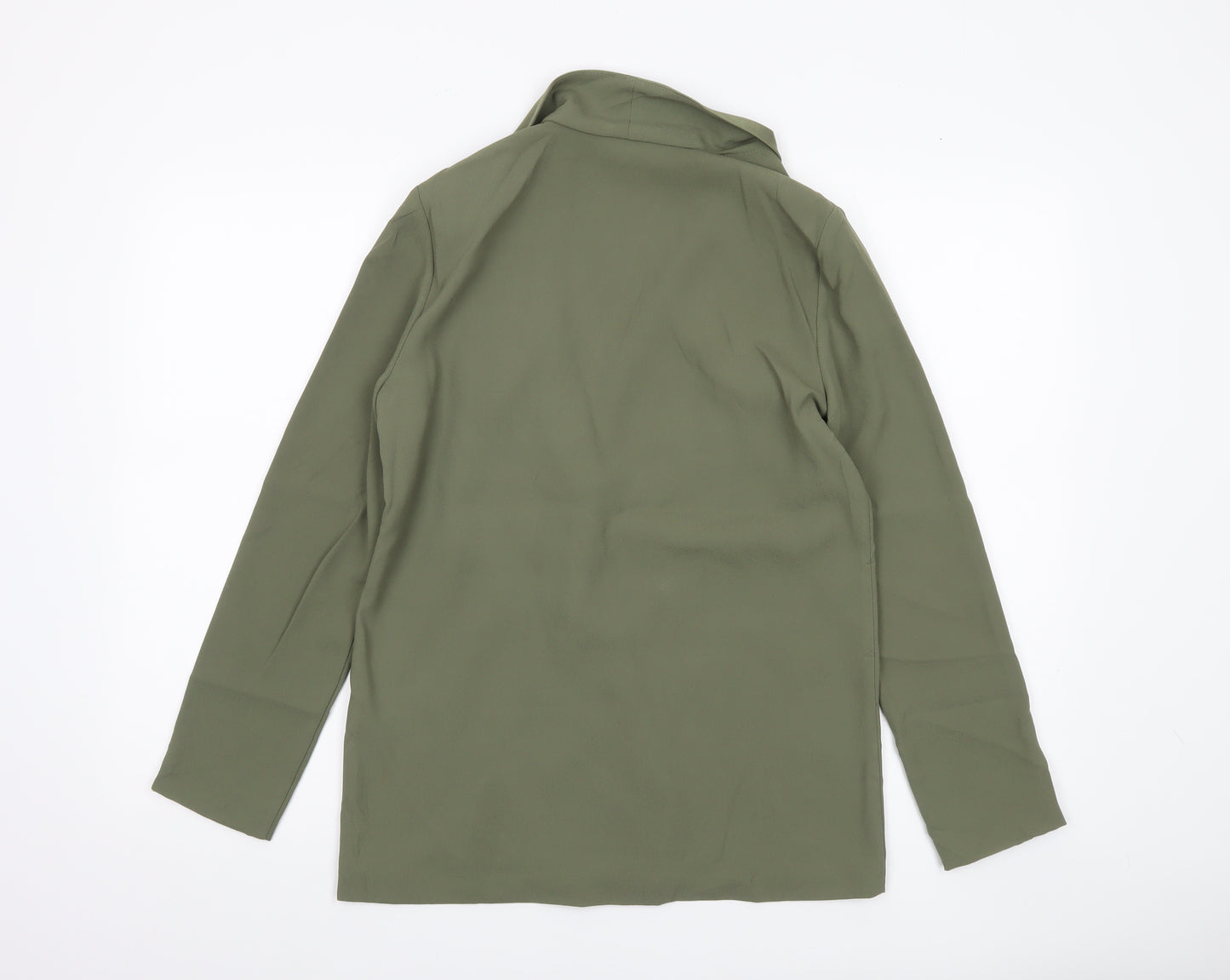 Topshop Women’s Green UK 10 Shawl Collar Double-Breasted Blazer