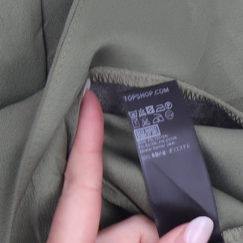 Topshop Women’s Green UK 10 Shawl Collar Double-Breasted Blazer