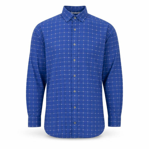 Charles Tyrwhitt Men’s Blue Check Classic Fit Cotton Shirt S