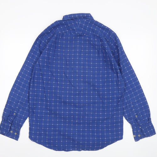 Charles Tyrwhitt Men’s Blue Check Classic Fit Cotton Shirt S