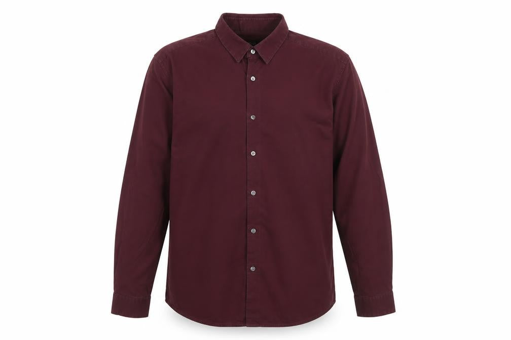 Calvin Klein Men’s Red Slim Fit Long Sleeve Button-Up Shirt Size 39