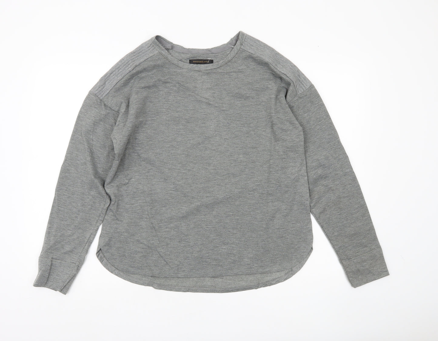 Donna Karan Women Grey Long Sleeve Basic Jersey T-Shirt Size M