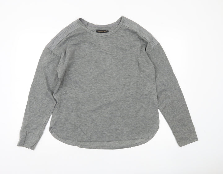 Donna Karan Women Grey Long Sleeve Basic Jersey T-Shirt Size M