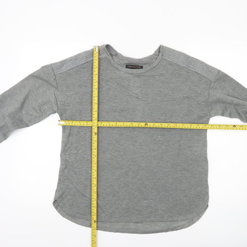 Donna Karan Women Grey Long Sleeve Basic Jersey T-Shirt Size M