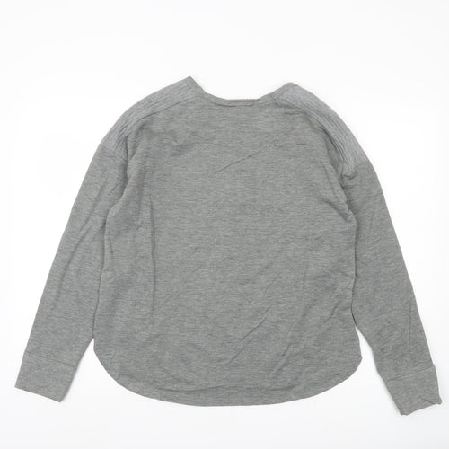 Donna Karan Women Grey Long Sleeve Basic Jersey T-Shirt Size M
