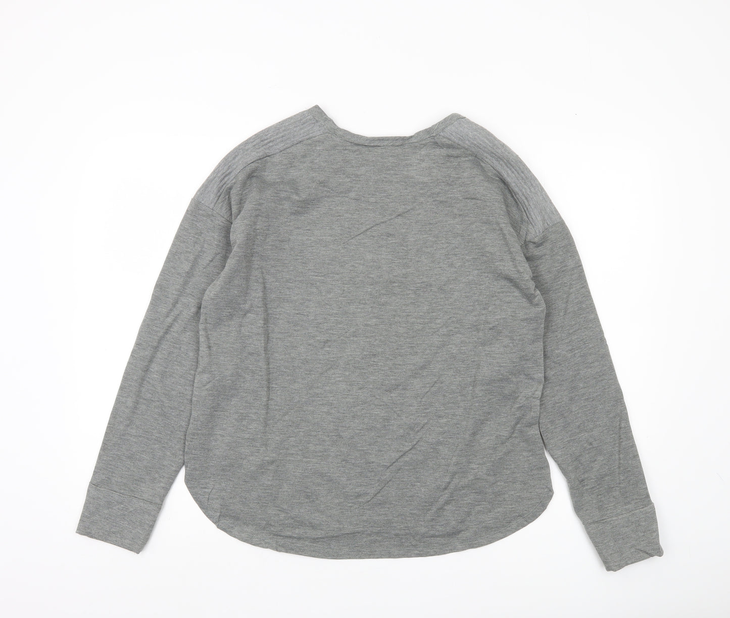 Donna Karan Women Grey Long Sleeve Basic Jersey T-Shirt Size M
