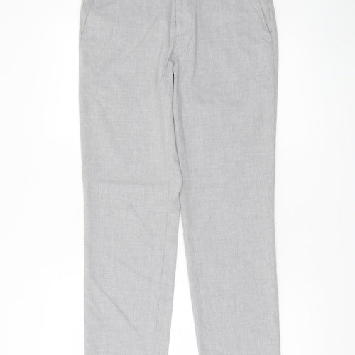 Burton Menswear Men’s Grey Slim Fit Dress Trousers 30R
