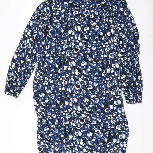 Next Women’s Blue Animal Print Shirt Dress Size 8 Viscose