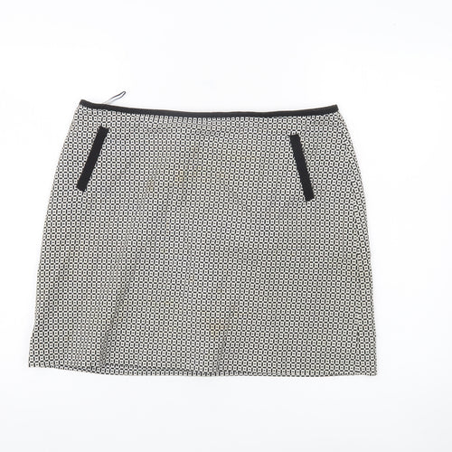 Marks and Spencer Women’s Black Geometric Pencil Skirt Size 14