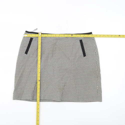 Marks and Spencer Women’s Black Geometric Pencil Skirt Size 14