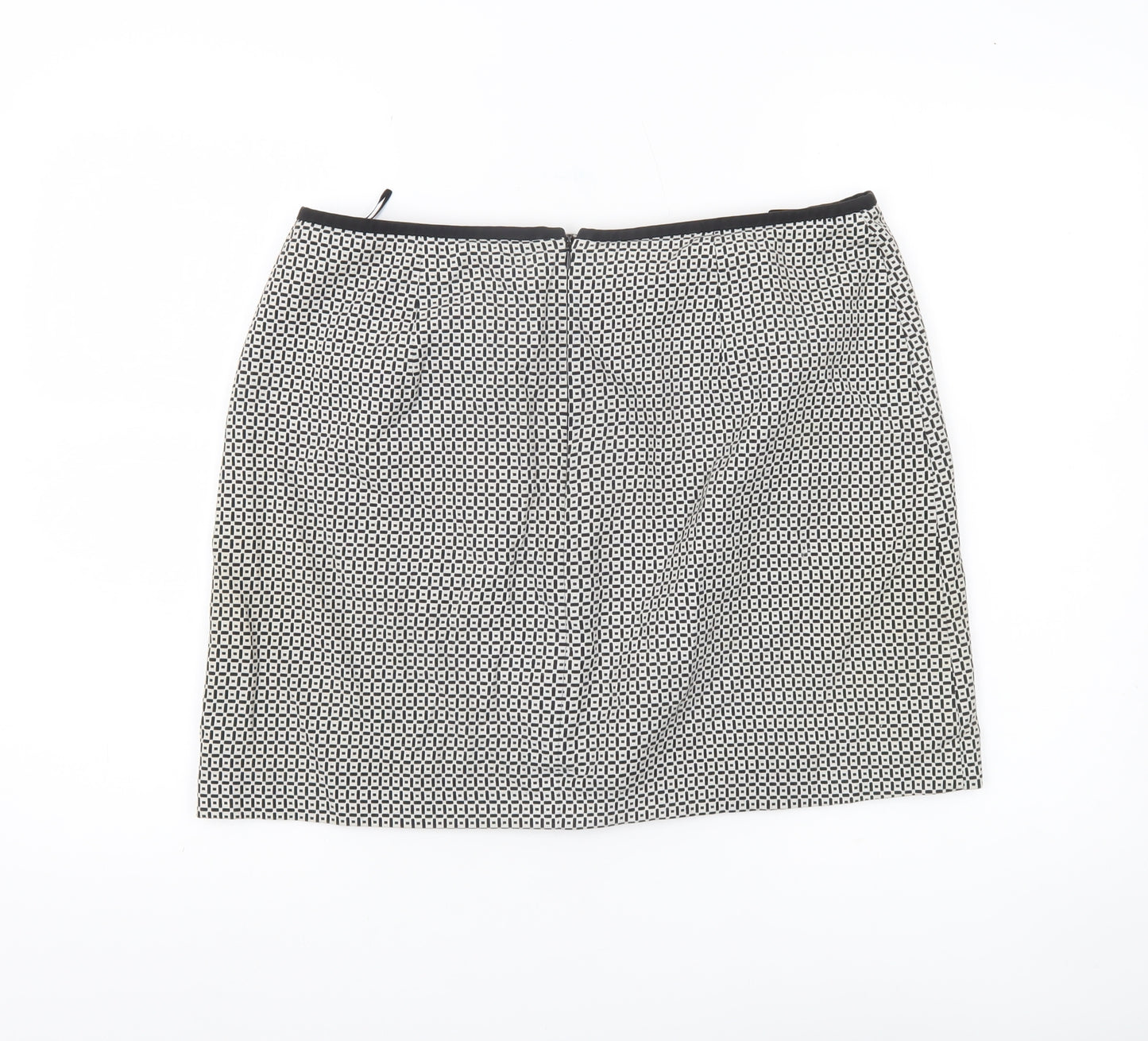 Marks and Spencer Women’s Black Geometric Pencil Skirt Size 14