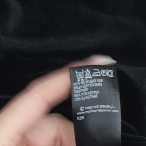 Marks and Spencer Women’s Black Velvet V-Neck Sleeveless Blouse UK14