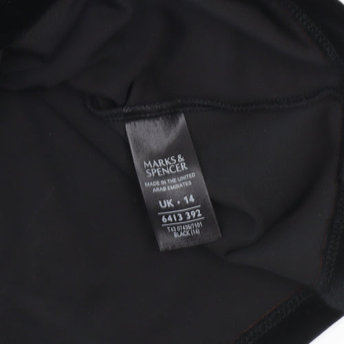 Marks and Spencer Women’s Black Velvet V-Neck Sleeveless Blouse UK14