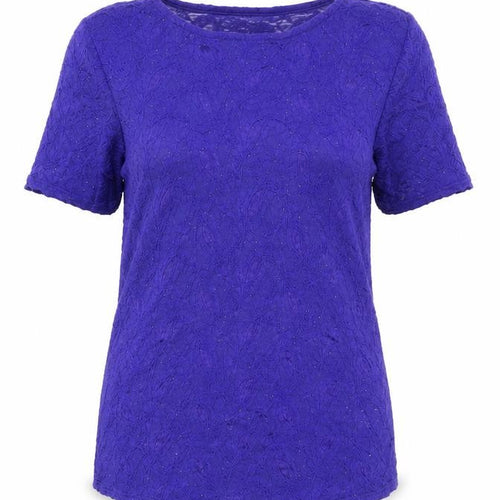 Dorothy Perkins Women’s Purple Lace Glitter T-Shirt Top Size 10