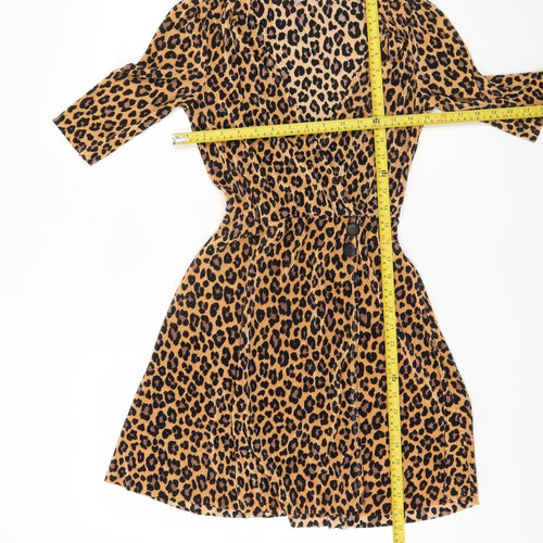 ASOS Women’s Brown Leopard Print Wrap Dress Size 6