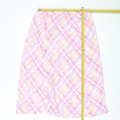 Cotswold Collections Womens Multicoloured Plaid A-Line Skirt M