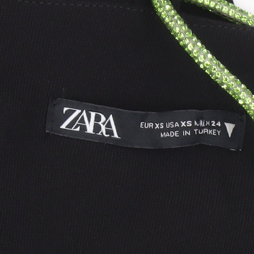 Zara Women’s Black XS Asymmetric Strap One Shoulder Party Dress