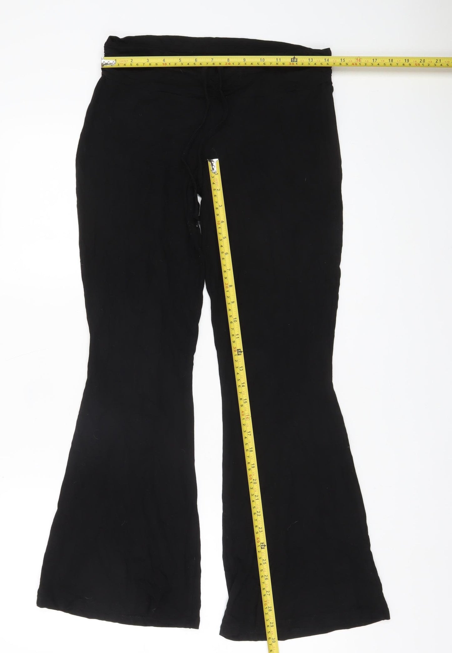 ASOS Women’s Black Flared Jersey Trousers Size 10