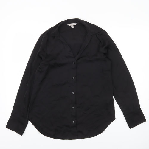 H&M Women’s Black XS Button-Up Shirt Long Sleeve Collared Workwear