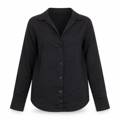 H&M Women’s Black XS Button-Up Shirt Long Sleeve Collared Workwear