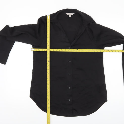 H&M Women’s Black XS Button-Up Shirt Long Sleeve Collared Workwear