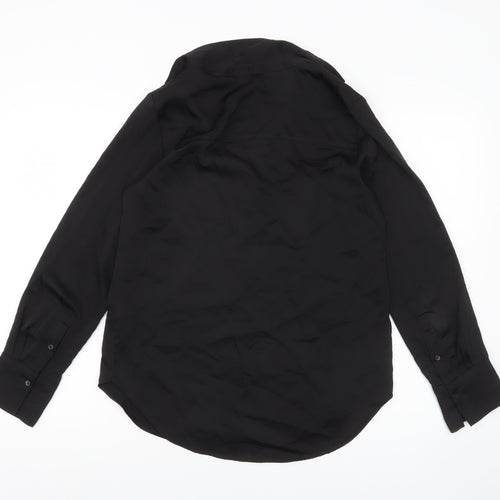 H&M Women’s Black XS Button-Up Shirt Long Sleeve Collared Workwear