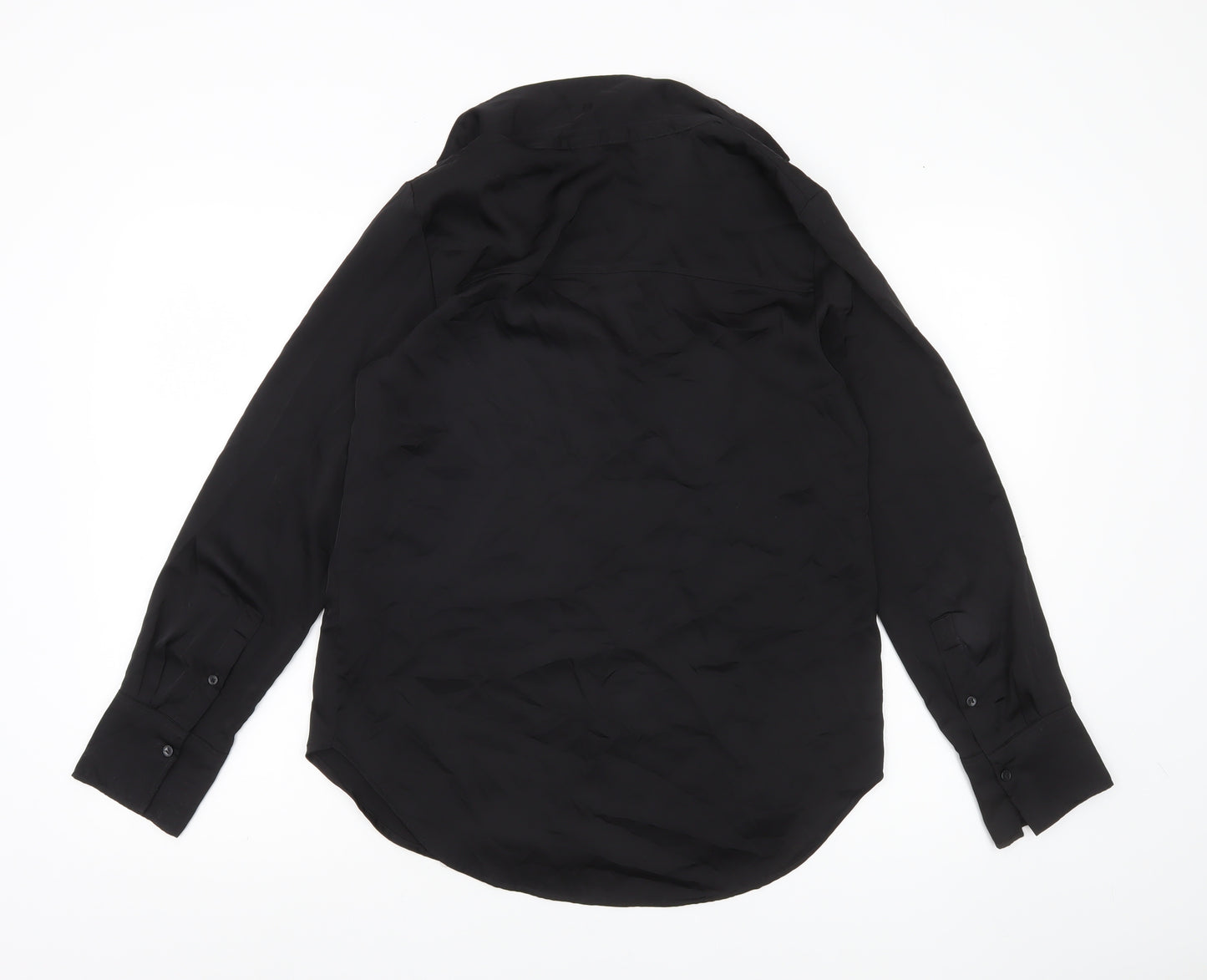 H&M Women’s Black XS Button-Up Shirt Long Sleeve Collared Workwear