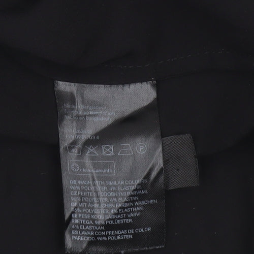 H&M Women’s Black XS Button-Up Shirt Long Sleeve Collared Workwear